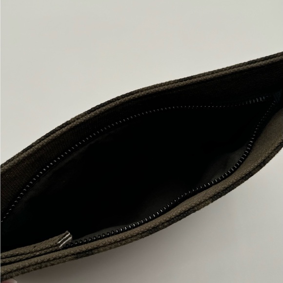 New APM Monaco textile khaki clutch make up bag - Picture 6 of 8